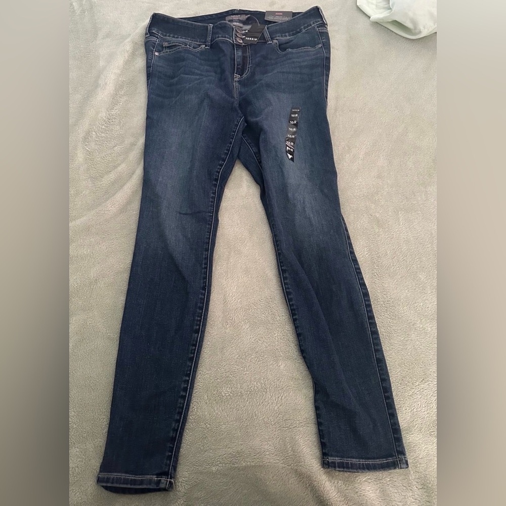 Torrid Dark Blue Skinny Jeans